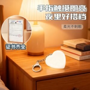 Heart-Shaped Mini LED Keychain Light